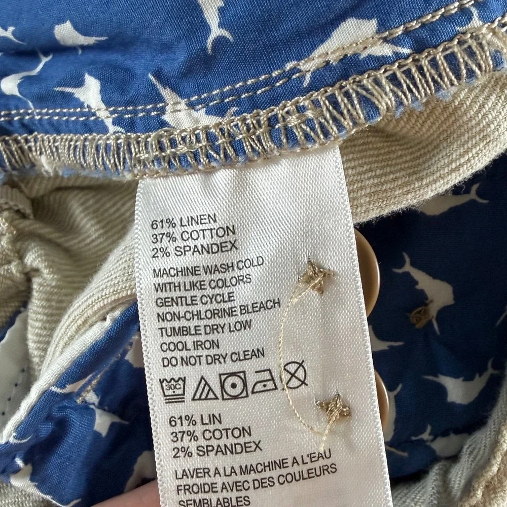 Tommy‎ Bahama Linen Blend Casual Pants  Mens XL Beige Resortwear Beach Coastal